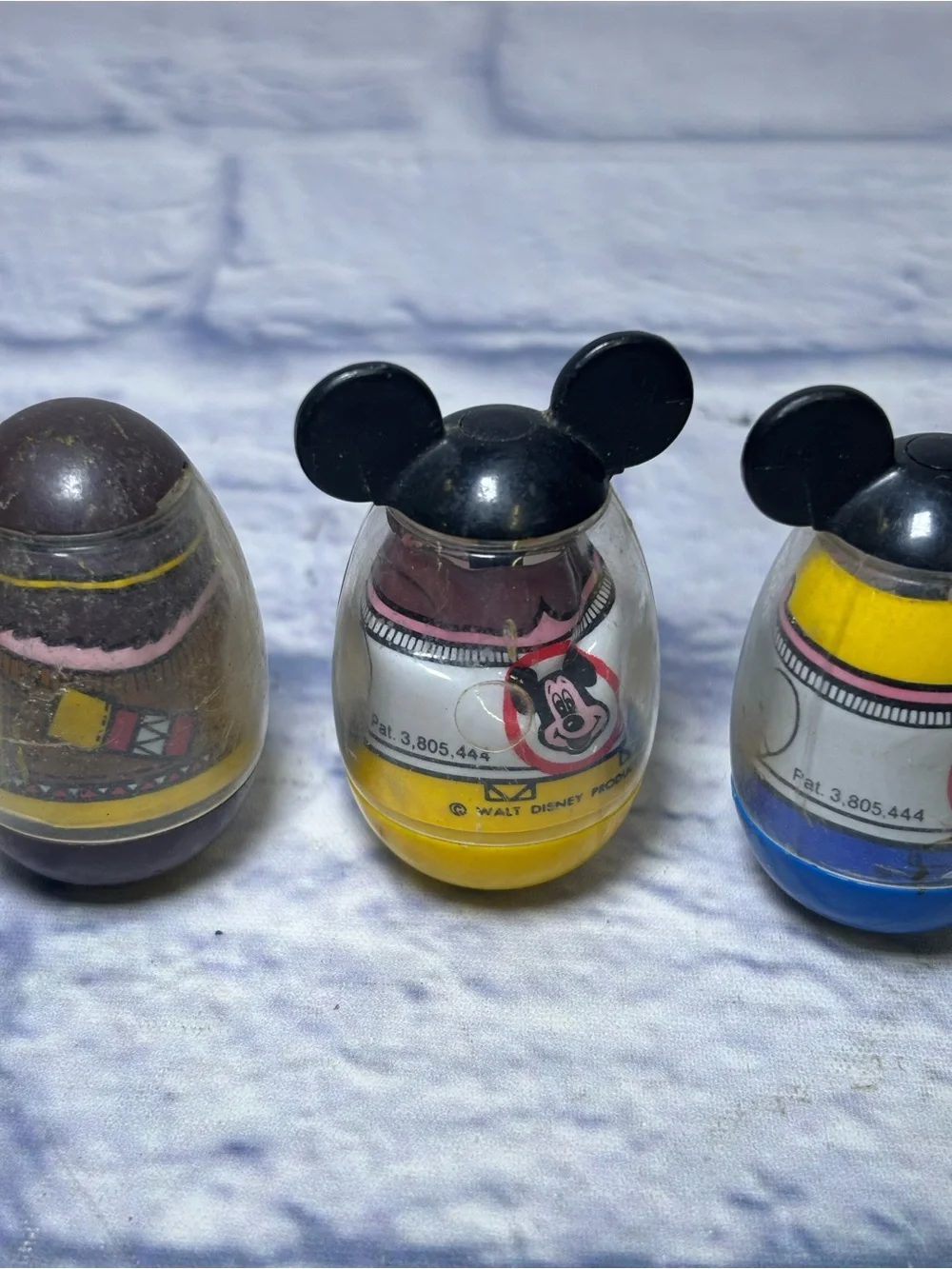 Vintage 70 80s Weeble Wobbles Mickey Mouse Club House Weebles Mickey Billy Karen